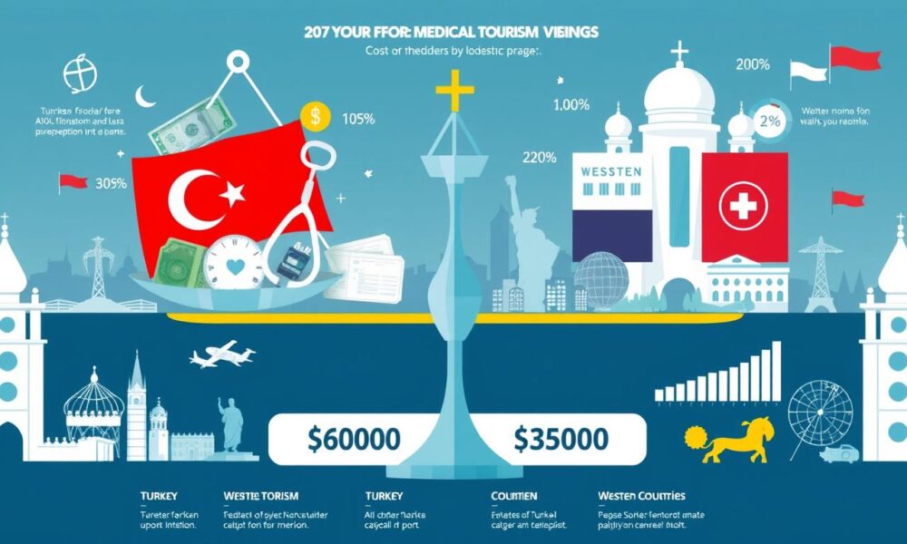 cost comparison in medical tourism savings between Turkey and Western countries